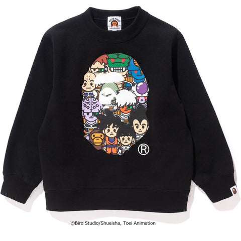 A Bathing Ape X Dragonball Z Ape Face Logo Crewneck Black
