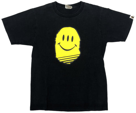 A Bathing Ape Smiling Ape Face Black Tee