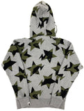 A Bathing Ape Grey BapeSTA Full Zip Sweatshirt