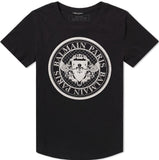Balmain Paris Distressed Circle Tee Black