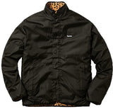 Supreme Leopard Fleece Reversible Jacket Black