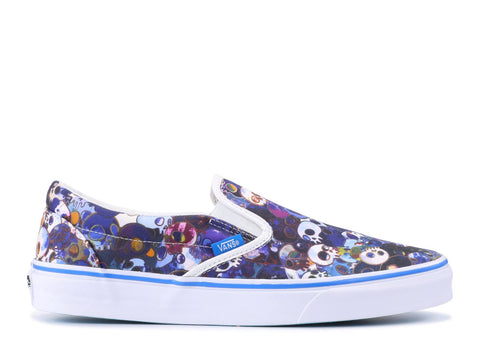 Vans Slip On Murakami Blue Skulls1