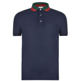 Gucci Contrast Color Polo Navy