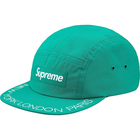 Supreme Teal Visor Print Camp Cap