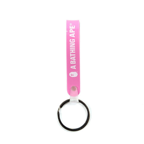 A Bathing Ape Pink Rubber Loop Keychain