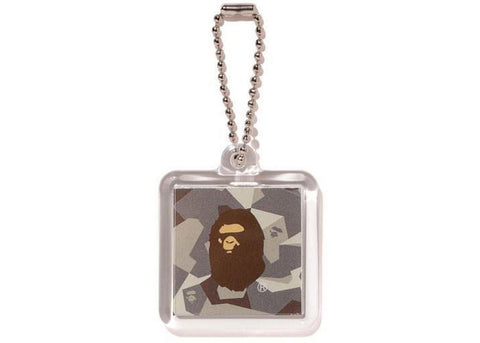 A Bathing Ape Splinter Camo Keychain Beige