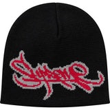 Supreme Tag Logo Beanie Black