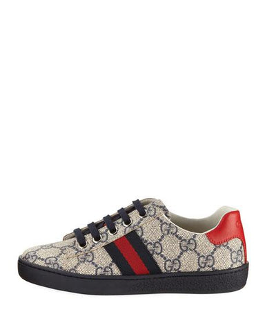 Gucci Ace GG Low Kids Tennis Shoes