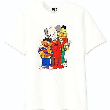 KAWS Uniqlo Sesame Street Tee White