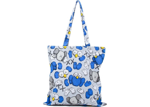 Kaws Seeing/Watching Pattern Tote Bag Grey