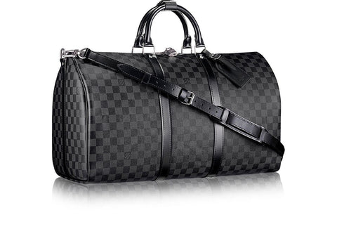 Louis Vuitton Keepall Bandouliere Damier Graphite (With Accessories) 55 Black/Gray