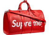 Louis Vuitton x Supreme Keepall Bandouliere Epi 45 Red