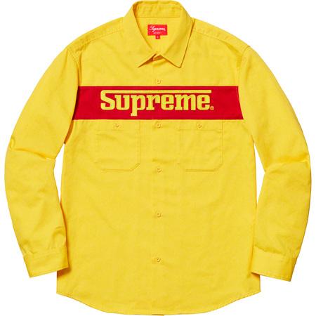 Supreme Racing Logo Work Shirt Yellow