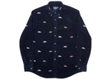 Authentic Palace Ralph Lauren Embroidered Cord GTI Shirt Aviator Navy