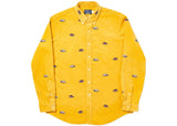 Authentic Palace Ralph Lauren Embroidered Cord GTI Shirt Palazzo Yellow