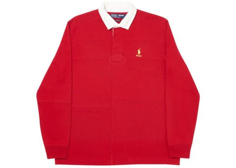 Authentic Palace Ralph Lauren Pieced Rugby Park Avenue Red