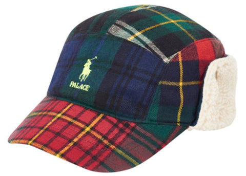 Authentic Palace Ralph Lauren Polar Fleece Hunting Cap Plaid Multi