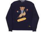 Authentic Palace Ralph Lauren Skate Polo Bear Sweater Aviator Navy