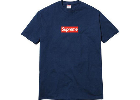 Supreme 20th Anniversary Box Logo Tee Navy