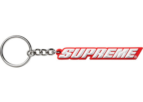 Supreme Bevel Logo Keychain Red