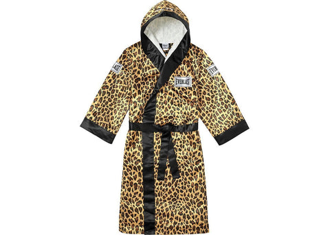 Supreme Everlast Satin Hooded Boxing Robe Leopard