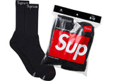 Supreme Hanes Socks (4 Pack) Black