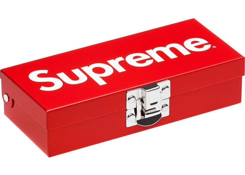 Supreme Small Metal Storage Box Red