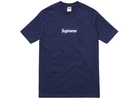 Supreme New York Yankees Box Logo Tee Navy