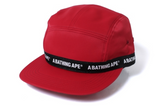 A Bathing Ape Logo Lin Red Jet Cap