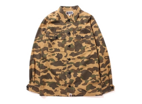 A Bathing Ape Yellow Camo Army Shirt