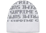 Supreme 3M Reflective Repeat Beanie White