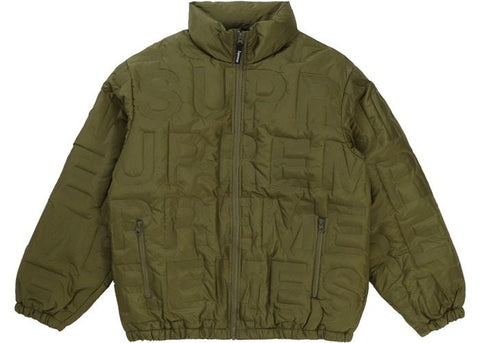 Supreme Bonded Logo Down Jacket Olive