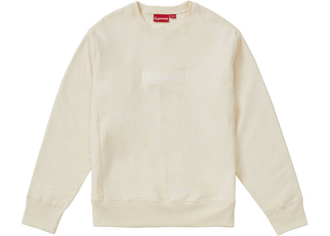 Supreme Box Logo Crewneck (FW18) Natural