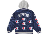 Supreme Champion Hooded Champion Varsity Jacket Navy