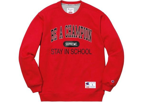 Supreme Champion Stay In School Crewneck Red