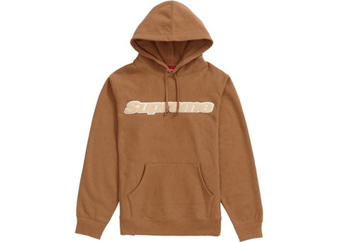 Supreme Chenille Hooded Sweatshirt Brown