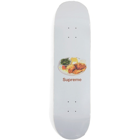 Supreme Chicken Dinner White Skateboard Deck