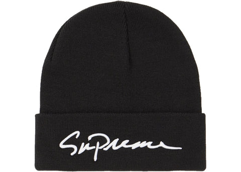 Supreme Classic Script Beanie Black