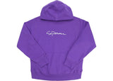 Supreme Classic Script Hooded Sweatshirt Purple