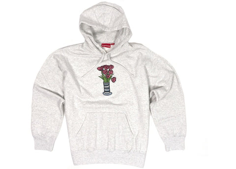 Supreme Flower Hooded Sweatshirt Ash Grey