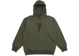 Supreme Flowers Hooded Sweatshirt Light Olive