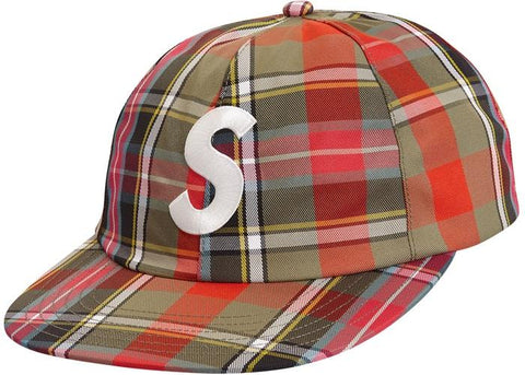 Supreme Gore-Tex S-Logo 6-Panel Olive Plaid