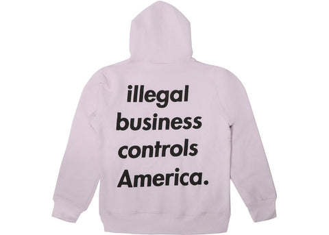 Supreme Illegal Business Hooded Sweatshirt Light Purple