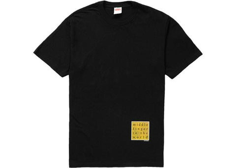 Supreme Middle Finger To The World Tee Black