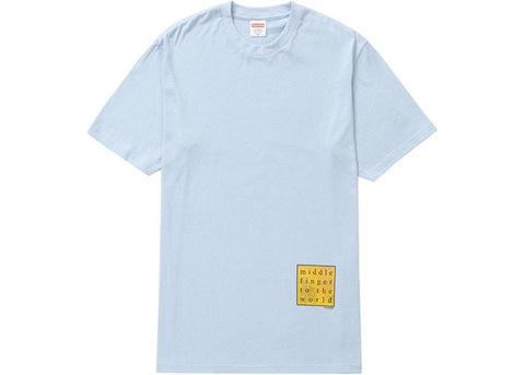 Supreme Middle Finger To The World Tee Light Blue