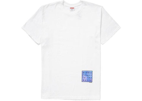 Supreme Middle Finger To The World Tee White