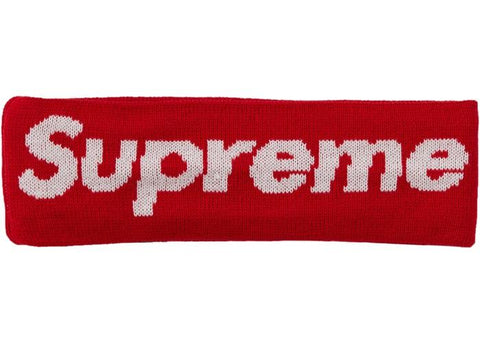 Supreme New Era Big Logo Headband (FW15) Red