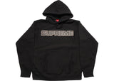 Supreme Perforated Leather Hooded Sweatshirt Black