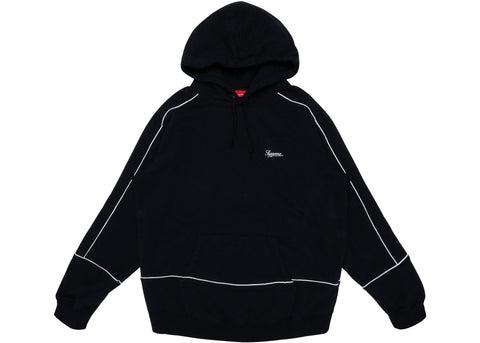 Supreme Piping Hooded Sweatshirt Black