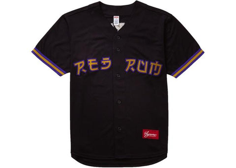 Supreme Red Rum Baseball Jersey Black